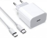ER-ESTAVEL 20W USB-C Ladeger&auml;t mit 2 Meter iPhone Schnellladekabel