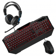 ERAZER Gaming Sparpaket mit Gaming Headset, Gaming Tastatur und Gaming Maus