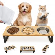Erh&ouml;hter Katzennapf mit 3 N&auml;pfen f&uuml;r 9.99&euro;
