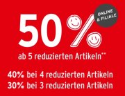 Ernstings Family - 50% Rabatt auf reduzierte Artikel