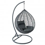 ESTEXO Polyrattan H&auml;ngesessel mit Gestell 