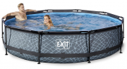 EXIT Stone Pool &oslash; 360 x 76 cm ca. 6.125 Liter mit Filterpumpe