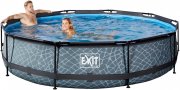 EXIT Stone Pool &oslash; 360 x 76 cm mit Filterpumpe 