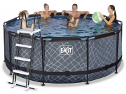Exit Toys Stone Pool Frame Pool &Oslash; 360x122cm mit Filterpumpe