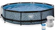 Exit Toys Stone Rahmenpool &Oslash; 360x76cm mit Filterpumpe
