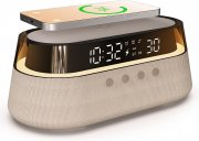 EZVALO Bluetooth Lautsprecher und Radiowecker mit Ladefunktion und RGB Nachtlicht