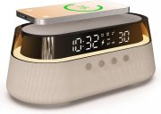 EZVALO Bluetooth Lautsprecher und Radiowecker mit Ladefunktion und RGB Nachtlicht