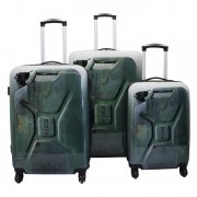 F23 3tlg. Hartschalen Trolley-Set in Jerrycan-Design