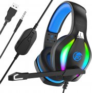 Fachixy Gaming Headset mit RGB Beleuchtung f&uuml;r PS4, PS5, Xbox One, Switch, PC