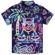 Fanient Hawaiihemd f&uuml;r Jungs - DJ Cat Design f&uuml;r 9,99&euro;