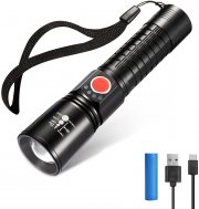 Fasiphe Superhelle Aufladbare LED Taschenlampe mit 5 Leucht-Modi