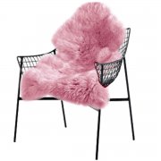 Faux Lammfell Teppich, Sofa Matte Bettvorleger, 90 x 60 cm, Rosa