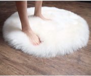 Faux Lammfell Teppich, wei&szlig;