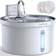 FEELNEEDY Katzenbrunnen (3,5L, Edelstahl) kabellos mit Sensor f&uuml;r nur 36,08&euro;