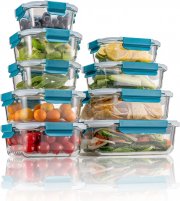 Fenger Glas-Frischhaltedosen Set Meal Prep Boxen f&uuml;r Lebensmittel 18 Teile
