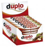 Ferrero duplo 40 Schokoriegel mit knusprige Waffeln umh&uuml;llt von zartschmelzenden Vollmilchschokolade