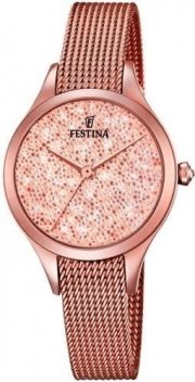 Festina F20338/2 Damen Analog Quarz Uhr mit Edelstahl Armband