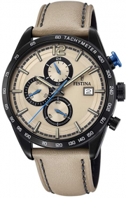 Festina F20344/1 Herren Chronograph mit Leder Armband