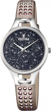 Festina Trend F20407/3 Damen Analog Quarz Uhr mit Leder Armband