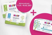 Feuchtt&uuml;cher gratis beim Kauf von zwei Packungen Hipp babysanft Windeln - beim dm 