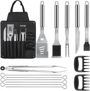 FINEW Professional 14-teiliges Edelstahl Grillwerkzeug Set