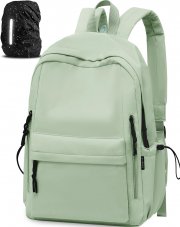 FIORETTO Schulrucksack mit Regenschutzhaube und gepolstertem 15,6-Zoll Laptopfach