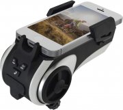 FISCHER Fahrrad Smartphone Halter mit Bluetooth Musikbox und Powerbank