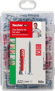 Fischer Meister-Box DUOPOWER + mit Schrauben und D&uuml;beln 160-teilig