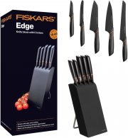 Fiskars Edge Birkenholz Design-Messerblock mit 5 Messern