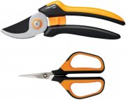 Fiskars Set Solid Bypass-Gartenschere L P341 + Solid Universalgartenschere SP15