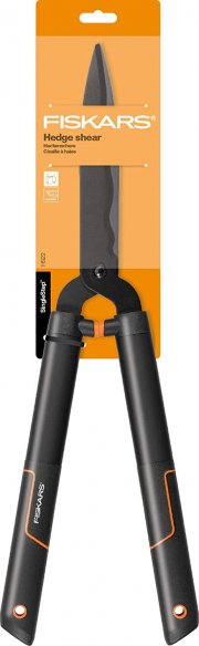 Fiskars SingleStep Heckenschere, Mit Wellenschliff