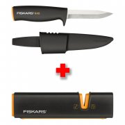 Fiskars Universalmesser K40 + Xsharp Messersch&auml;rfer