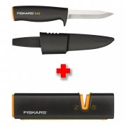 Fiskars Universalmesser K40 + Xsharp Messersch&auml;rfer