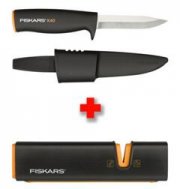Fiskars Universalmesser K40 + Xsharp Messersch&auml;rfer f&uuml;r 14,99&euro;