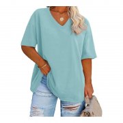 Fisoew Damen T-Shirt mit V-Ausschnitt (Gr. 4XL) f&uuml;r 11,99&euro;