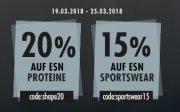 Fitmart 20% auf ESN Proteine + 15% auf ESN Sportswear