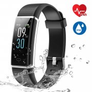  Fitness Tracker mit Pulsmesser Wasserdicht IP68 Farbbildschirm Aktivit&auml;tstracker Schrittz&auml;hler Uhr