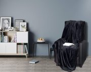 Flanell Kuscheldecke 150 x 200 cm Schwarz