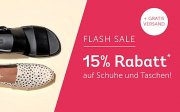 Flash Sale 15% auf Schuhe und Taschen + Gratisversand bei Mirapodo
