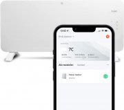 FlinQ ElektrischeSmart Panel-Heizung mit Sprach- und App-steuerung - Google Assistent und Alexa