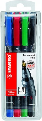 Folienstift - STABILO OHPen universal - permanent fein - 4er Pack