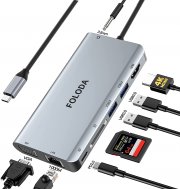 FOLODA 8 in 1 Dockingstation USB C Hub