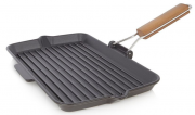 Fontignac by Zwilling Gusseisen-Grillpfanne mit Holzgriff 32 x 21 cm