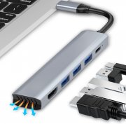 Fossduck 5 in 1 USB C Hub 4K HDMI