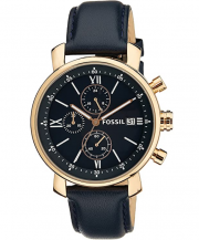 Fossil BQ1704 Rhett Herren Chronograph Leder Marine