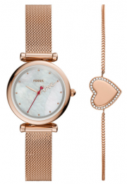 Fossil Damen Set ES4867 Edelstahl - Ros&eacute;gold f&uuml;r 63,75 Euro
