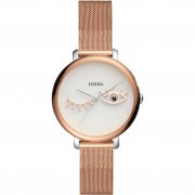 Fossil ES4414 Damen Analog Quarz Uhr mit Edelstahl Armband