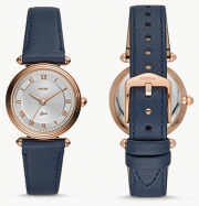Fossil ES4708 Damenuhr Lyric Leder Marine