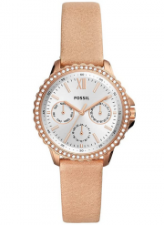 Fossil ES4888 Izzy Multifunktion Damenuhr Leder ros&eacute;farben