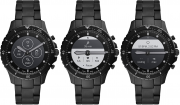 Fossil FB-01 HR- Hybrid Smartwatch Schwarzes Zifferblatt mit Edelstahlarmband